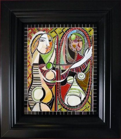 Jeune fille devant un miroir